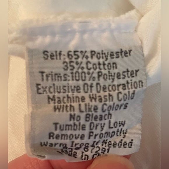 Johnny Was Top White Embroidered Short Sleeve Flowy Boho Womens XS - Picture 8 of 8